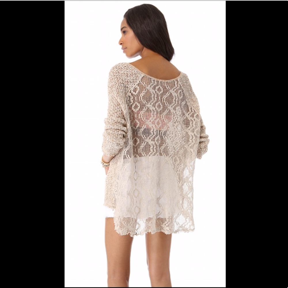 Free People Open Back Oversized Bohemian Sweater